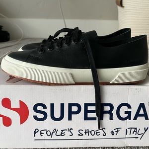 Superga Sneaker black leather size 8.5